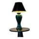 Table lamp in green lacquered porcelain, Italy 70s