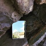 Metal barber mirror