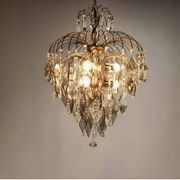 Hollywood Regency crystal and glass chandelier, 1970s