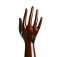 Main baguier, porcelaine marron, années 70