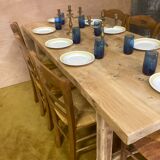 Table de ferme bois brut