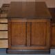 Bureau partenaire double face à deux caissons Gillows Lancaster chêne moucheté