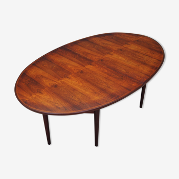 Oval rosewood table, 1950s, Danish design, designer: Arne Vodder, production: Sibast