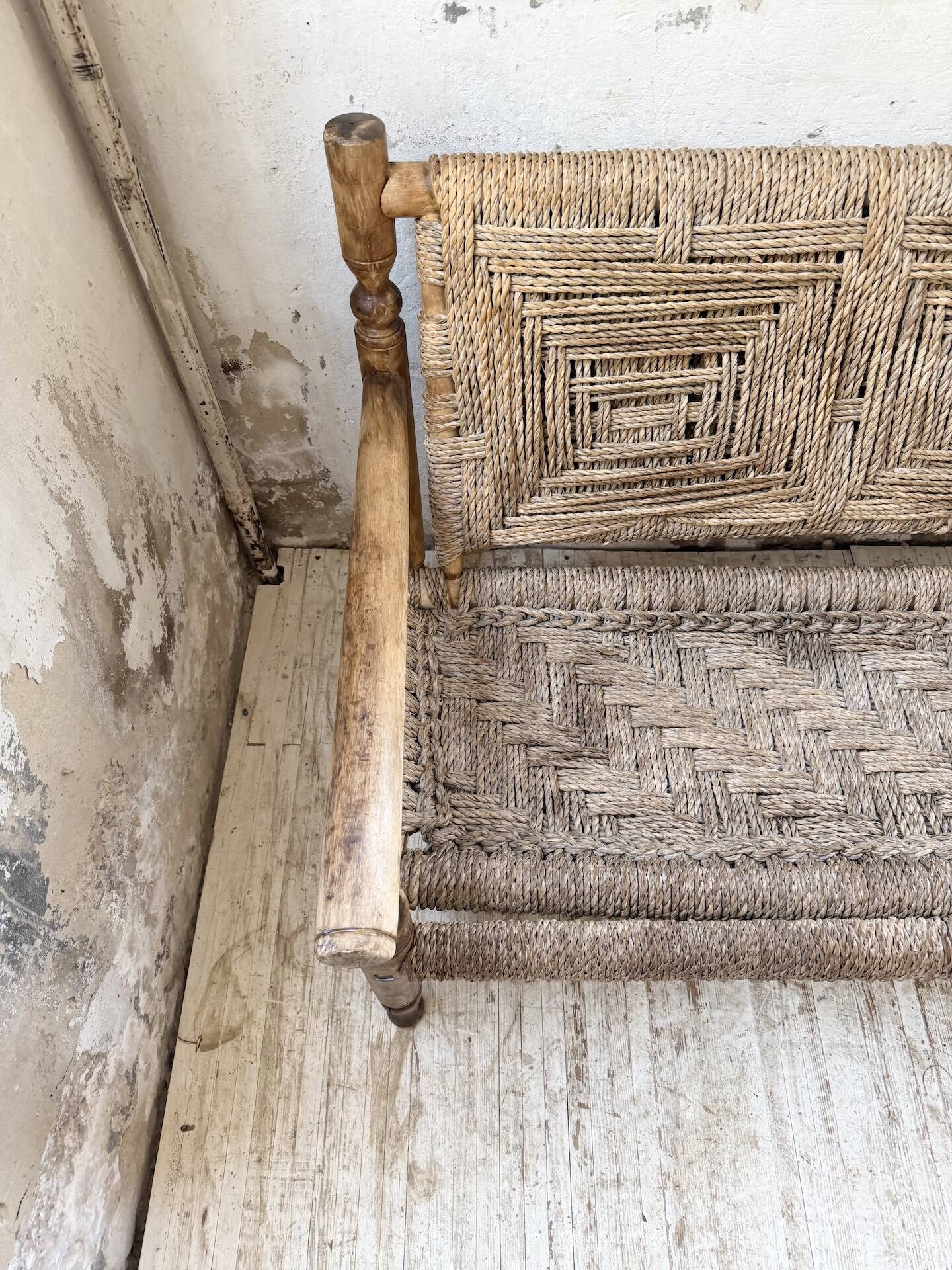 Audoux and Minet cord bench