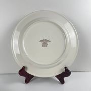 Set of 6 flat plates Villeroy & Boch, burgundy/purple rim, 20th century.
