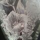 Large engraved crystal vase