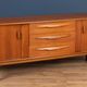 Teak 1960s sideboard with sleigh legs