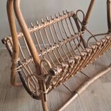 Rattan magazine rack