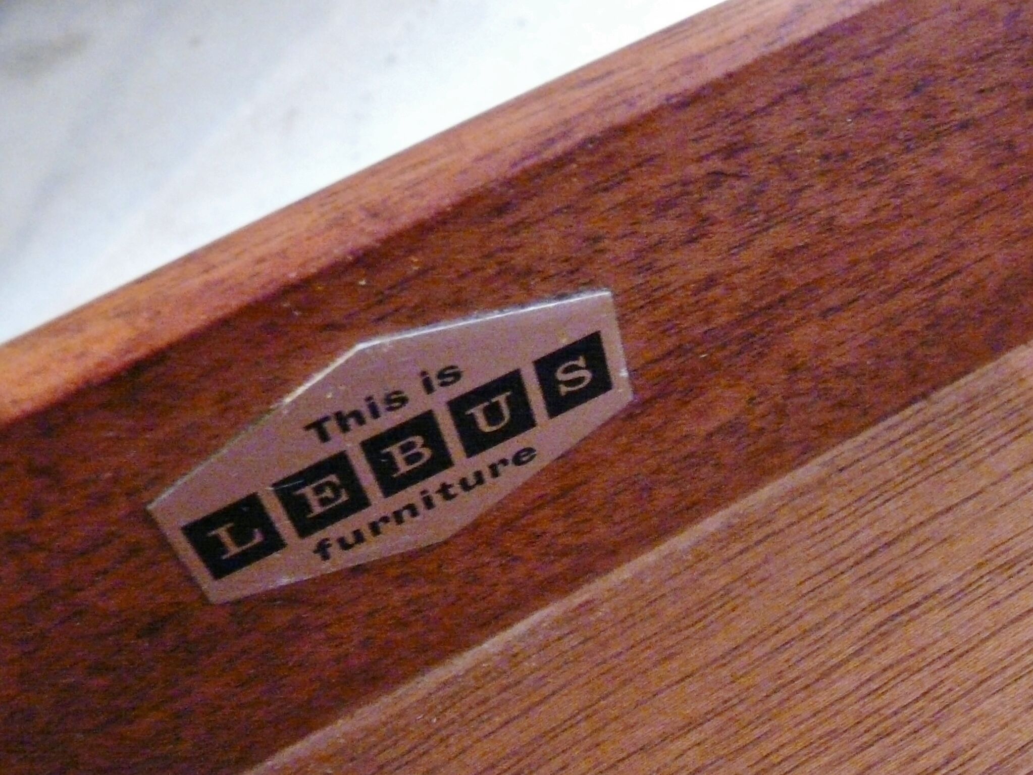 Scandinavian sideboard of blond wood and teak