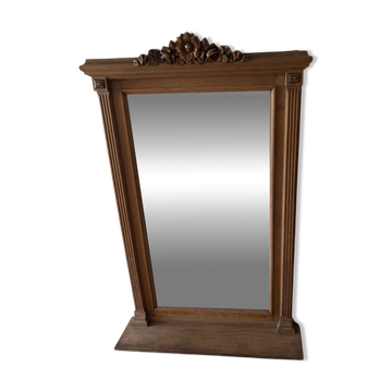 Antique trumeau mirror in oak