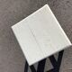 White square wooden stool