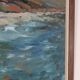 Original Mid Century Swedish Oil on Panel – “Seashore” by LV 1962 – Signed