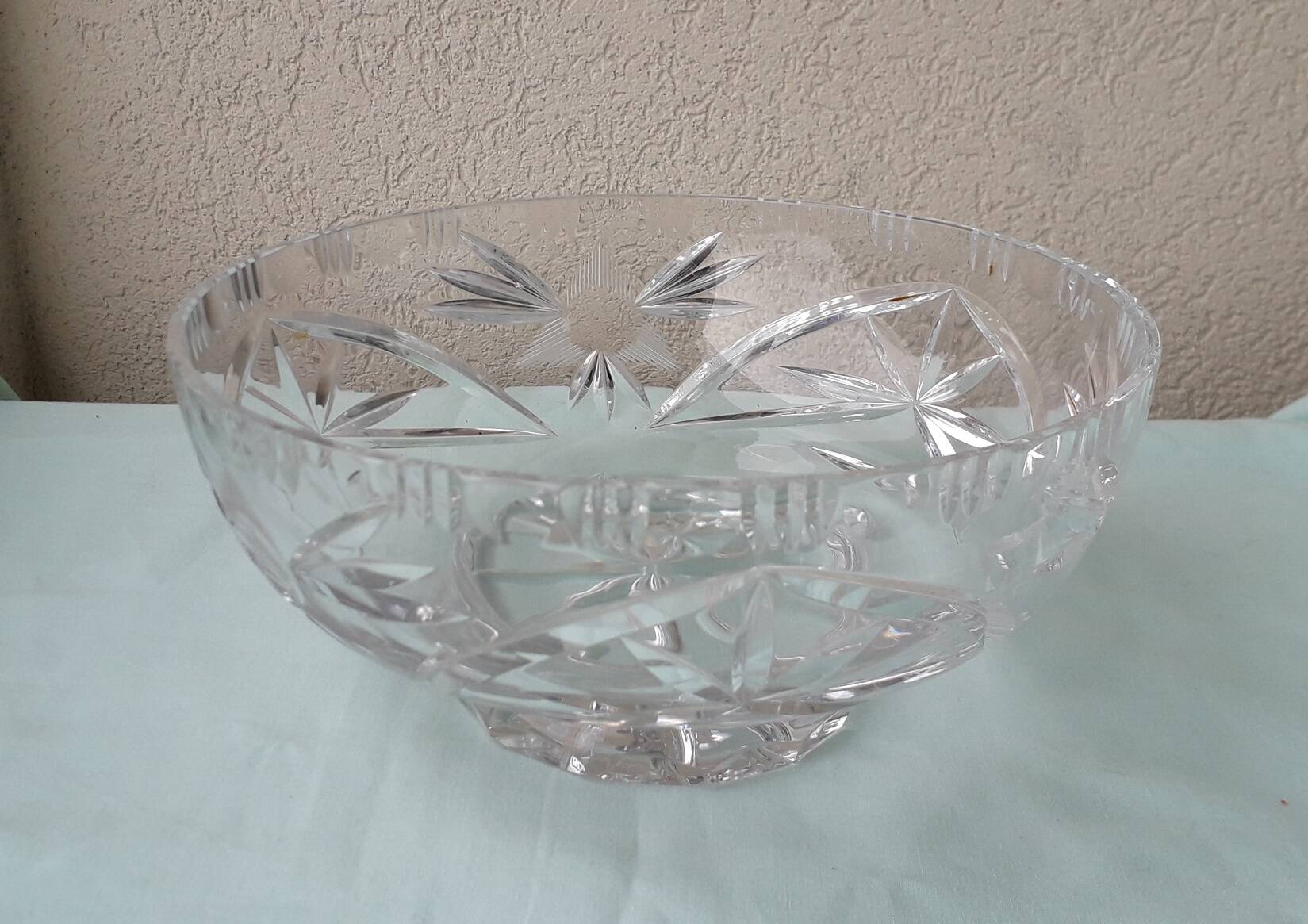 Crystal salad bowl