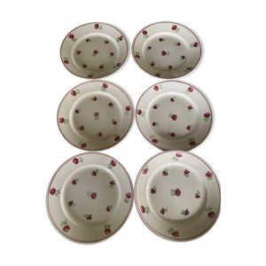 Set de 6 assiettes plates vintages
