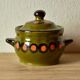 Small vintage Poët-Laval tureen in glazed ceramic - hand painted