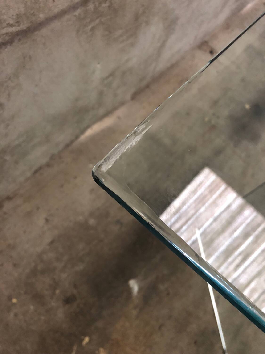 Post modern tempered glass table circa 1980