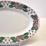 Plat ovale ancien de chez Sarreguemines modèle "Turbigo"