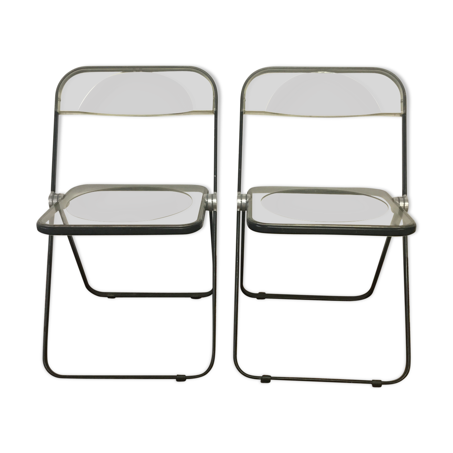 Pair of Plia chairs by Giancarlo Piretti for Castelli 1970