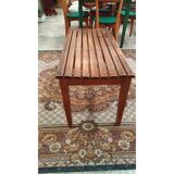 Bench on wooden slats