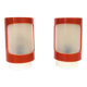 Pair of space age red plastic table lamps by Elektrosvit, 1960s