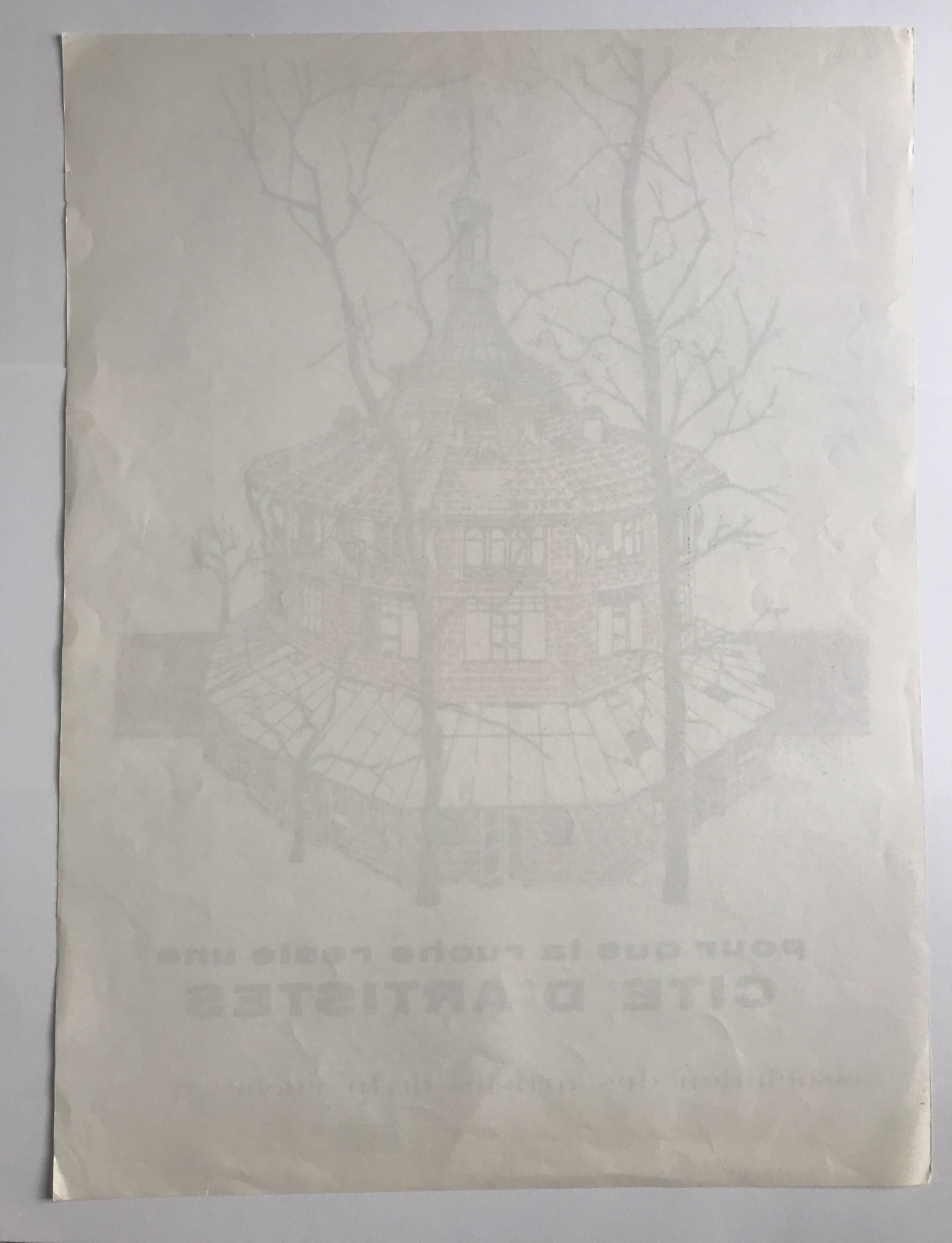 So that the Hive remains a City of Artists, 1970s. Original duotone poster