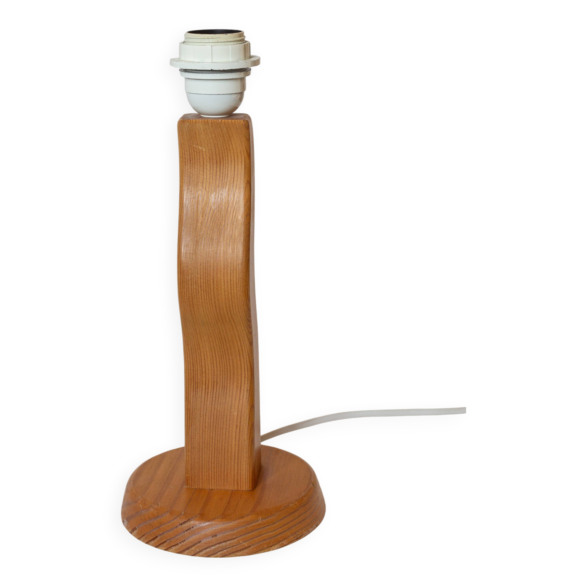 Organically shaped pine lamp base, 1980s