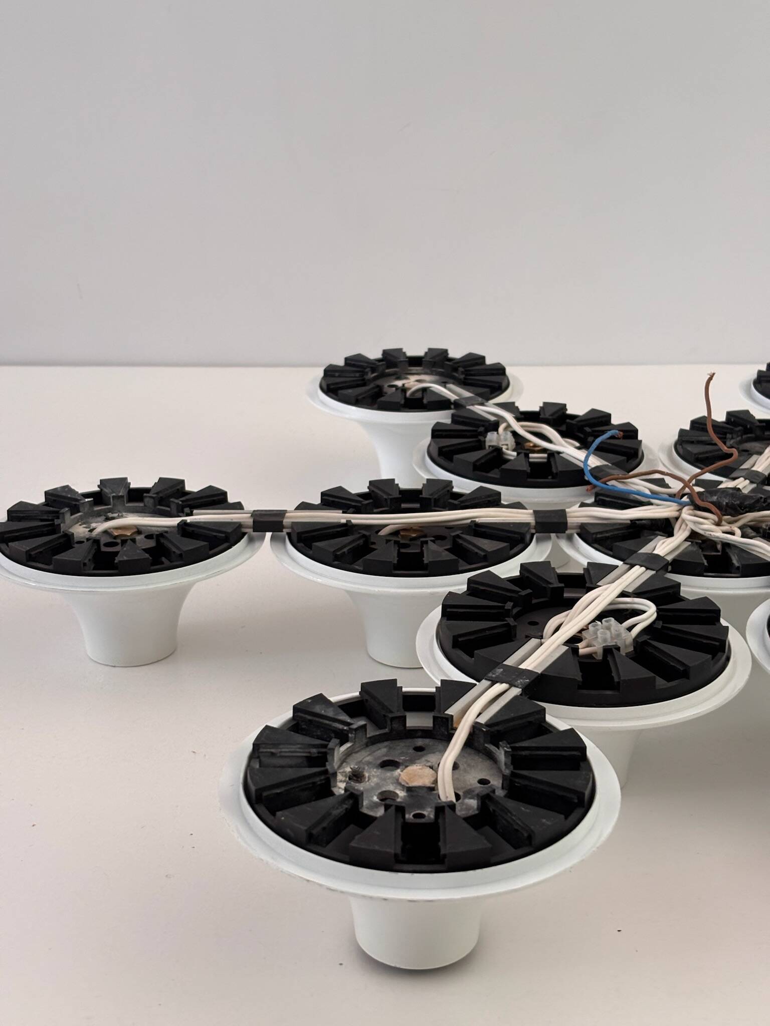 Composition of 13 Teti Wall Lights by Vico Magistretti for Artemide 1970 ABS Sp
