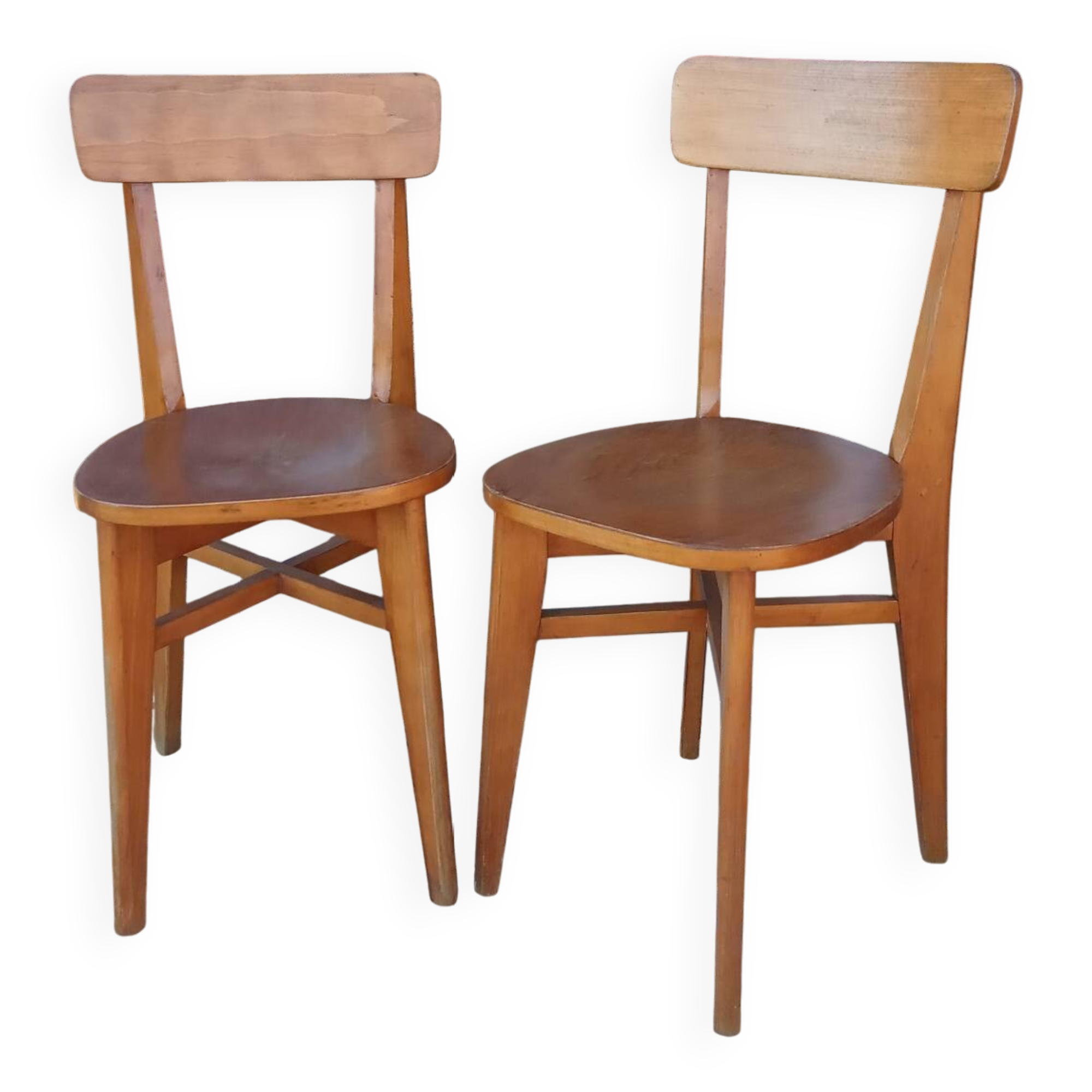 Pair of 1950s bistro chairs
