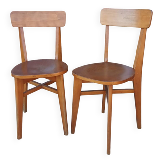 Paire de chaises bistrot années "50"