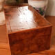 Napoleon III elm magnifying glass box