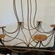 Wrought iron candle chandelier