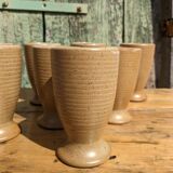 4 tasses Mazagrans en grès artisanal