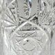 Boho chic vase in cut bohemian crystal. starry/crossions/foliage patterns. 20 x 12 cm