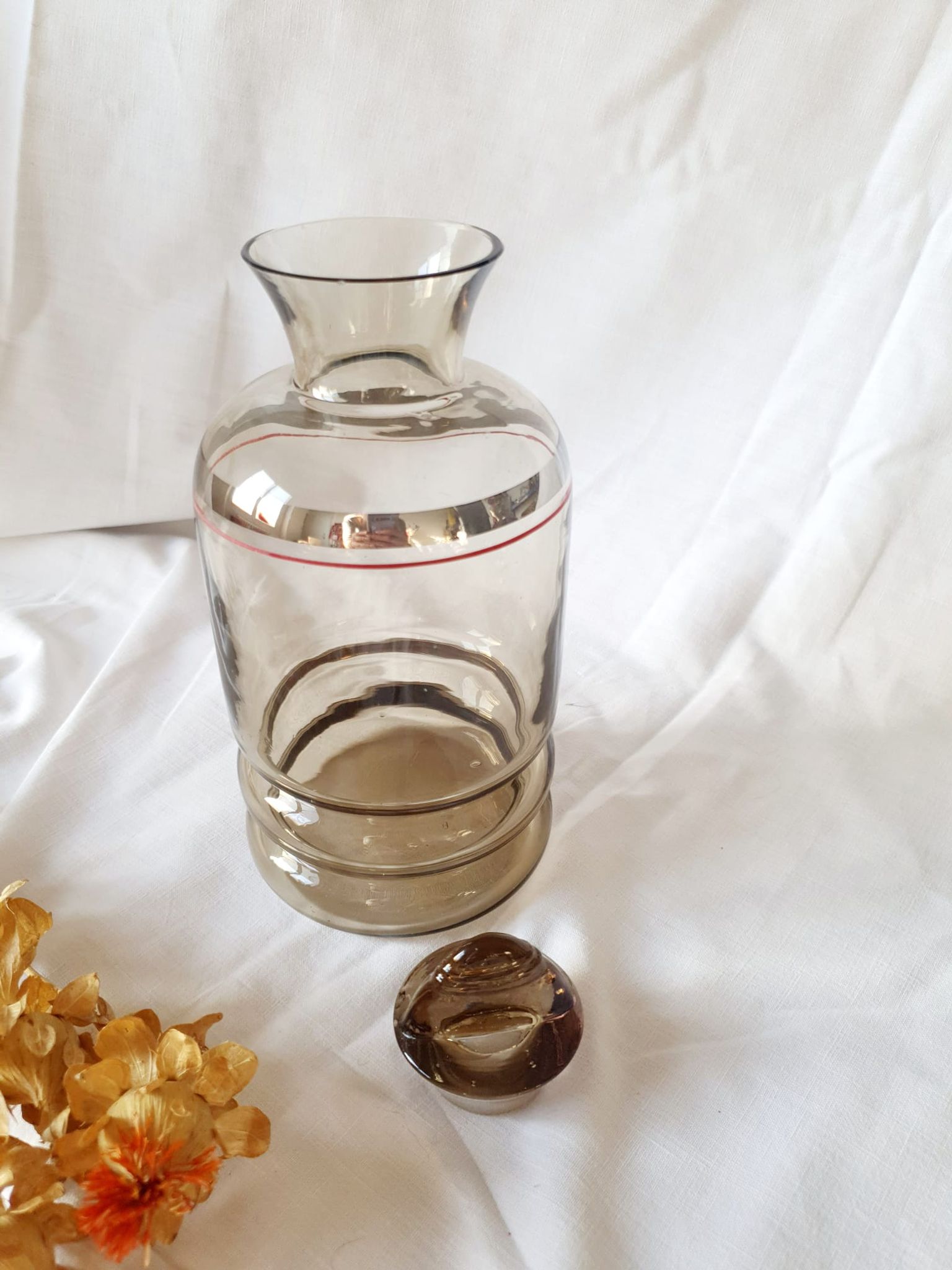 Amber art deco carafe 30s