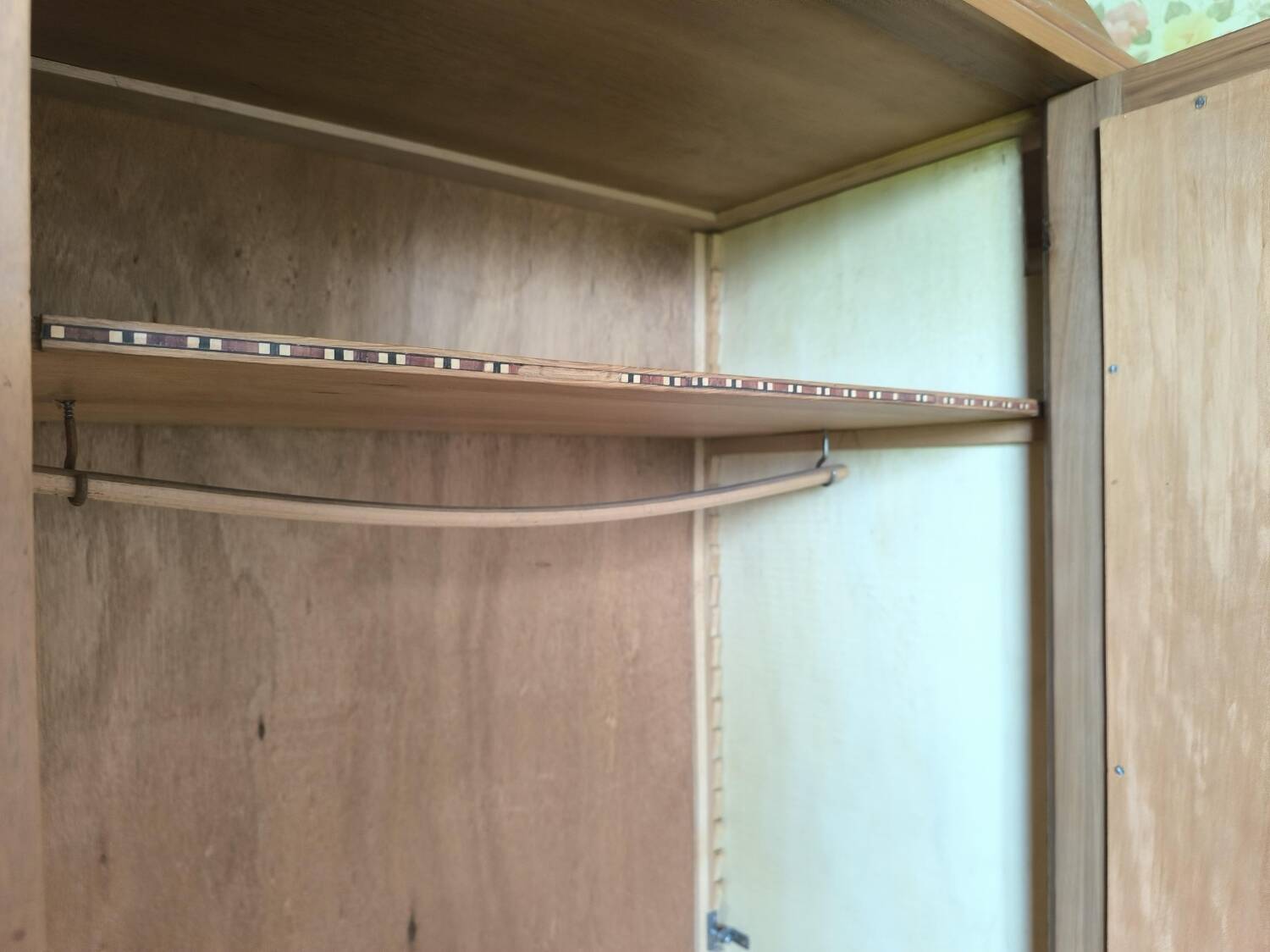 Art Deco wardrobe with mercury mirror