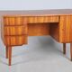 Mid-Century Modern Writing Desk in Mahogany Veneer, Czech, 1950