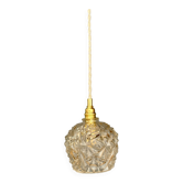 Vintage moulded glass suspension globe
