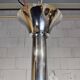 Vintage Space Age Chrome and Murano Glass Italian Pendant Lamp