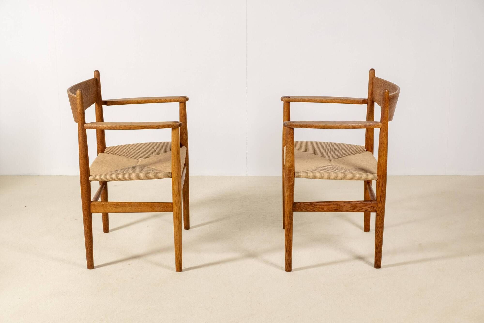 2x Hans J. Wegner CH37 in oiled oak, 1970s Denmark
