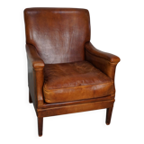 Vintage Dutch Cognac Colored Leather Club Chair