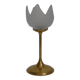 Bougeoir fleur en laiton
