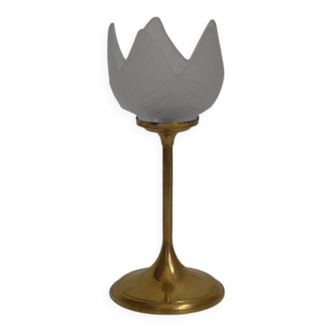 Brass flower candle holder