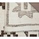 1970s Vintage Turkish Hand-Knotted Wool Cotton White Runner Rug 90X310
