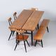 Pirkka dining set by Ilmari Tapiovaara for Asko & Laukaan Puu, 1950s