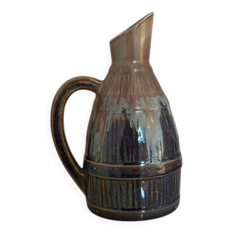 Enamelled ceramic pitcher P. Garnier, Enghien France