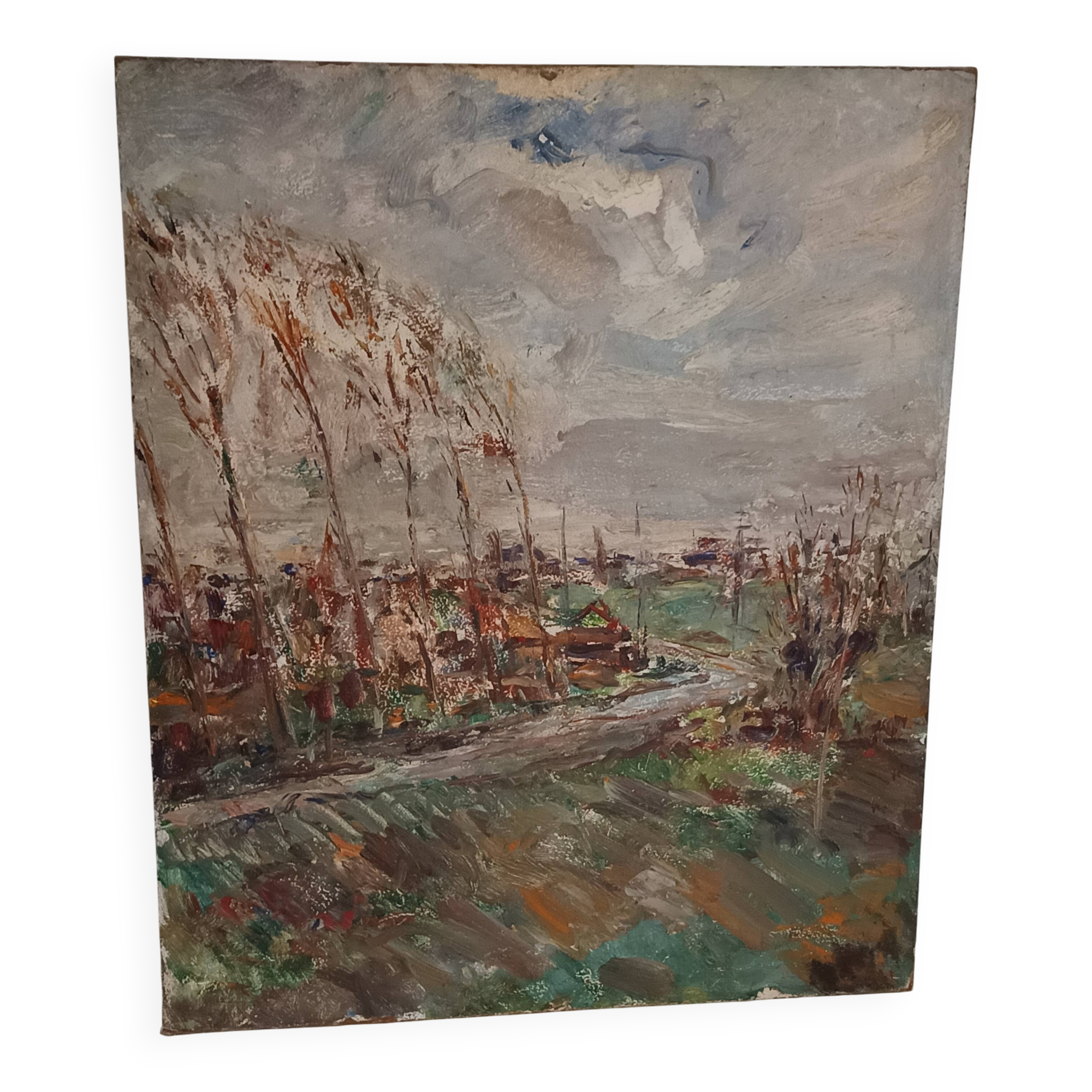 oil on isorel post-impressionist