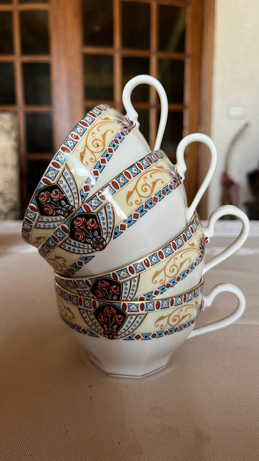 Old Limoges porcelain coffee service WG & Cie