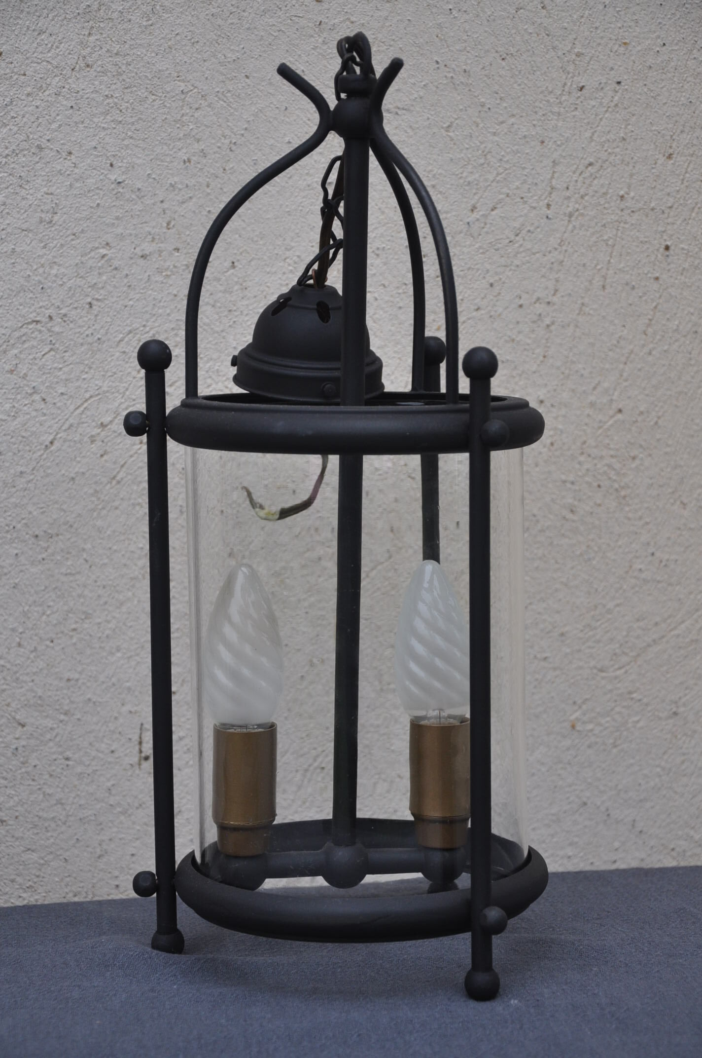 Pair of vintage black lanterns