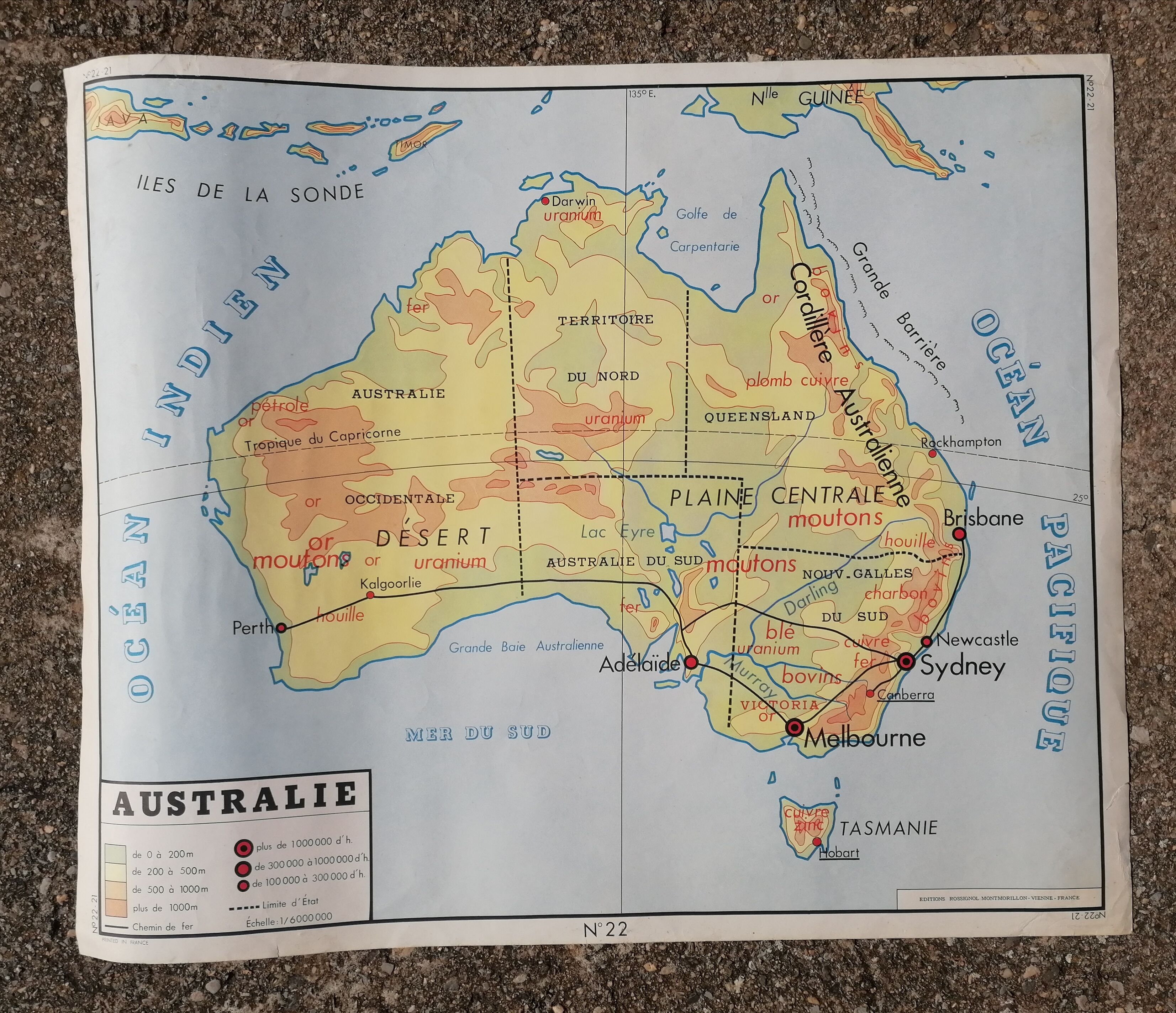 Educational poster Rossignol Australia and New World.