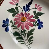 Flat plates Terre de fer Motif Floral St-Amand 6 pieces